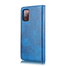 For Samsung Galaxy S20 FE DG.MING Crazy Horse Texture Flip Detachable Magnetic Leather Case with Holder & Card Slots & Wallet (Blue)