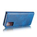 For Samsung Galaxy S20 FE DG.MING Crazy Horse Texture Flip Detachable Magnetic Leather Case with Holder & Card Slots & Wallet (Blue)