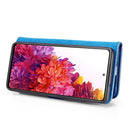For Samsung Galaxy S20 FE DG.MING Crazy Horse Texture Flip Detachable Magnetic Leather Case with Holder & Card Slots & Wallet (Blue)