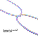 For iPhone 12 / 12 Pro Four-Corner Shockproof Transparent TPU Case with Lanyard(Purple Blue Yellow)