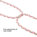 For iPhone 12 / 12 Pro Four-Corner Shockproof Transparent TPU Case with Lanyard(Pink Yellow)