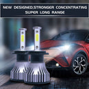 2 PCS X15 H4 DC 9-32V 26W 6500K 8000LM IP68 Car LED Headlight Lamps / Fog Light