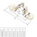 60 in 1 Stainless Steel Hole Tube Clips U-tube Clamp Connecting Ring Hose Clamp