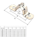 66 in 1 Stainless Steel Hole Tube Clips U-tube Clamp Connecting Ring Hose Clamp