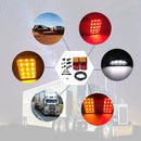 2 PCS Trailer / Truck D-type Long Strip 24LEDs Tail Light with License Plate Light Set