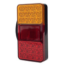 2 PCS Trailer / Truck D-type Long Strip 24LEDs Tail Light with License Plate Light Set