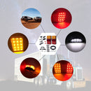 2 PCS Trailer / Truck G-type Long Strip 24LEDs Tail Light with License Plate Light Set