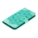 For Motorola Moto E6s (2020) Mandala Embossing Pattern Horizontal Flip PU Leather Case with Holder & Card Slots & Walle & Lanyard(Green)