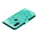 For Motorola Moto E6s (2020) Mandala Embossing Pattern Horizontal Flip PU Leather Case with Holder & Card Slots & Walle & Lanyard(Green)
