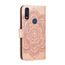 For Motorola Moto E6s (2020) Mandala Embossing Pattern Horizontal Flip PU Leather Case with Holder & Card Slots & Walle & Lanyard(Rose Gold)