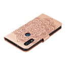 For Motorola Moto E6s (2020) Mandala Embossing Pattern Horizontal Flip PU Leather Case with Holder & Card Slots & Walle & Lanyard(Rose Gold)