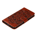 For Motorola Moto E6s (2020) Mandala Embossing Pattern Horizontal Flip PU Leather Case with Holder & Card Slots & Walle & Lanyard(Brown)