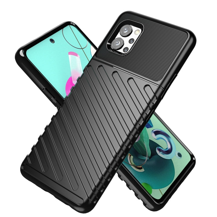 For LG Q92 5G Thunderbolt Shockproof TPU Protective Soft Case(Black)