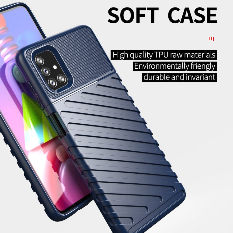 For Samsung Galaxy M51 Thunderbolt Shockproof TPU Protective Soft Case(Blue)