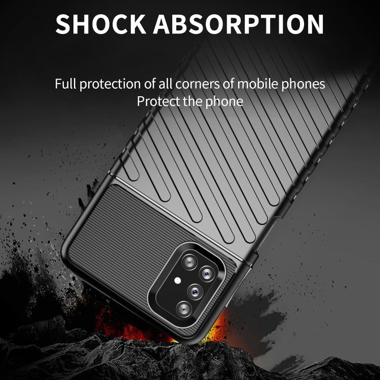 For Samsung Galaxy M51 Thunderbolt Shockproof TPU Protective Soft Case(Blue)