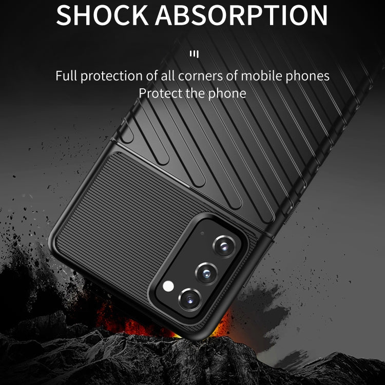 For Samsung Galaxy S20 FE Thunderbolt Shockproof TPU Protective Soft Case(Black)