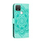 For Google Pixel 5 Mandala Embossing Pattern Horizontal Flip PU Leather Case with Holder & Card Slots & Walle & Lanyard(Green)