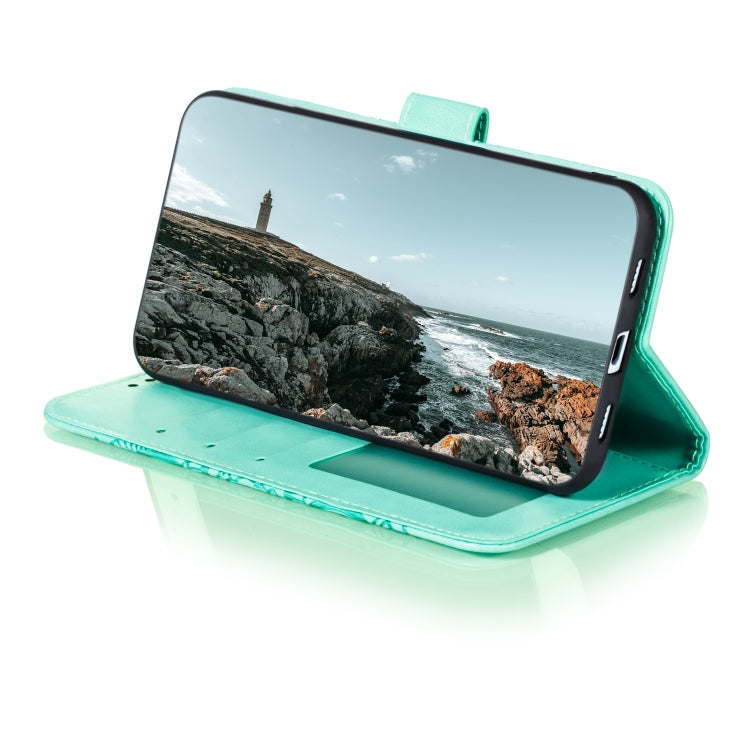For Google Pixel 5 Mandala Embossing Pattern Horizontal Flip PU Leather Case with Holder & Card Slots & Walle & Lanyard(Green)