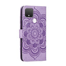 For Google Pixel 5 Mandala Embossing Pattern Horizontal Flip PU Leather Case with Holder & Card Slots & Walle & Lanyard(Purple)