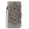 For Google Pixel 5 Mandala Embossing Pattern Horizontal Flip PU Leather Case with Holder & Card Slots & Walle & Lanyard(Gray)