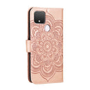 For Google Pixel 5 Mandala Embossing Pattern Horizontal Flip PU Leather Case with Holder & Card Slots & Walle & Lanyard(Rose Gold)