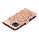For Google Pixel 5 Mandala Embossing Pattern Horizontal Flip PU Leather Case with Holder & Card Slots & Walle & Lanyard(Rose Gold)