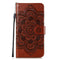 For Google Pixel 5 Mandala Embossing Pattern Horizontal Flip PU Leather Case with Holder & Card Slots & Walle & Lanyard(Brown)