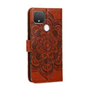 For Google Pixel 5 Mandala Embossing Pattern Horizontal Flip PU Leather Case with Holder & Card Slots & Walle & Lanyard(Brown)