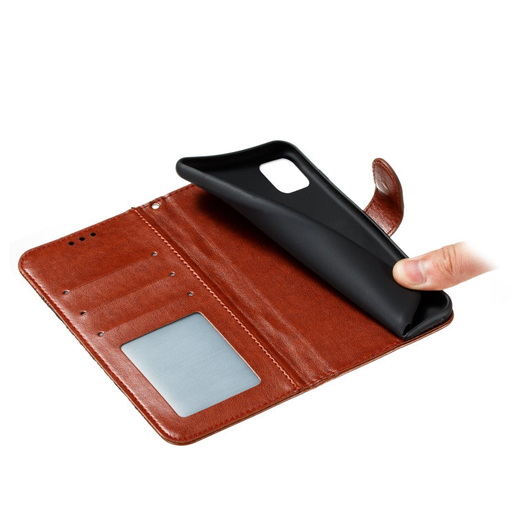 For Google Pixel 5 Mandala Embossing Pattern Horizontal Flip PU Leather Case with Holder & Card Slots & Walle & Lanyard(Brown)
