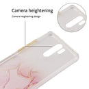For Xiaomi Redmi 9 Marble Pattern Glittery Powder Shockproof TPU Case with Detachable Buttons(Purple)