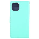 For iPhone 12 / 12 Pro GOOSPERY RICH DIARY Crazy Horse Texture Horizontal Flip Leather Case with Holder & Card Slots & Wallet(Mint Green)