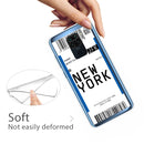 For Xiaomi Redmi Note 9 Boarding Card Series Pattern TPU Protective Case(New York)