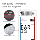 For iPhone SE (2020) / 8 / 7 Boarding Pass Series TPU Phone Protective Case(Paris)
