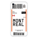 For iPhone SE (2020) / 8 / 7 Boarding Pass Series TPU Phone Protective Case(Montreal)