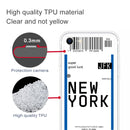For iPhone SE (2020) / 8 / 7 Boarding Pass Series TPU Phone Protective Case(New York)