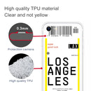 For iPhone SE (2020) / 8 / 7 Boarding Pass Series TPU Phone Protective Case(Losangeles)