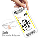 For iPhone SE (2020) / 8 / 7 Boarding Pass Series TPU Phone Protective Case(Losangeles)