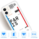 For iPhone 11 Boarding Pass Series TPU Phone Protective Case(Paris)
