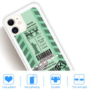 For iPhone 11 Boarding Pass Series TPU Phone Protective Case(Green New York)