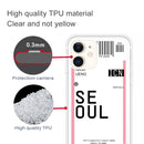 For iPhone 11 Boarding Pass Series TPU Phone Protective Case(Seoul)