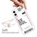 For iPhone 11 Boarding Pass Series TPU Phone Protective Case(Seoul)