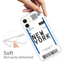 For iPhone 11 Boarding Pass Series TPU Phone Protective Case(New York)