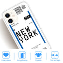 For iPhone 11 Boarding Pass Series TPU Phone Protective Case(New York)