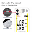 For iPhone 11 Boarding Pass Series TPU Phone Protective Case(Losangeles)