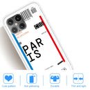 For iPhone 12 / 12 Pro Boarding Pass Series TPU Phone Protective Case(Paris)