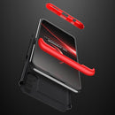 For OPPO Realme 7 GKK Three Stage Splicing Full Coverage PC Protective Case(Black Red)