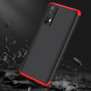 For OPPO Realme 7 GKK Three Stage Splicing Full Coverage PC Protective Case(Black Red)