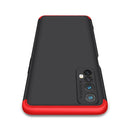 For OPPO Realme 7 GKK Three Stage Splicing Full Coverage PC Protective Case(Black Red)