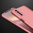 For OPPO Realme 7 GKK Three Stage Splicing Full Coverage PC Protective Case(Rose Gold)