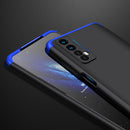 For OPPO Realme 7 GKK Three Stage Splicing Full Coverage PC Protective Case(Black Blue)